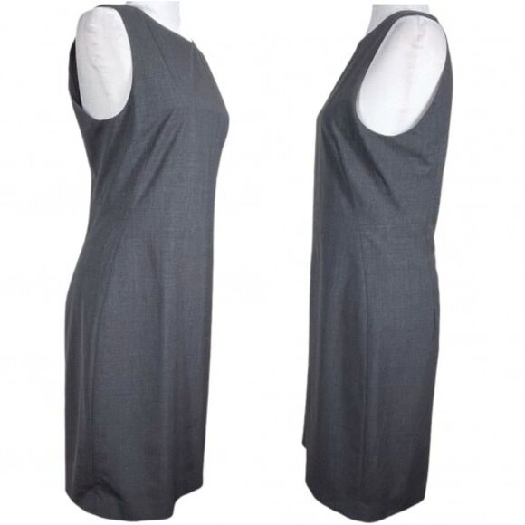 Theory Betty 2B Edition Sheath Dress Size 8 Wool Blend Gray Sleeveless EUC - Picture 7 of 15